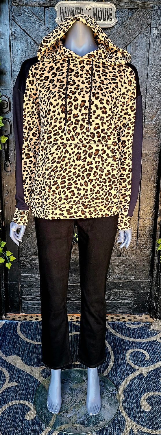 Black Leopard Hoodie 