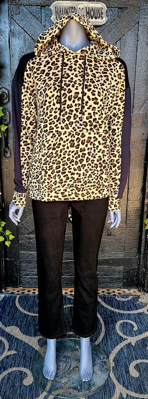Black Leopard Hoodie 