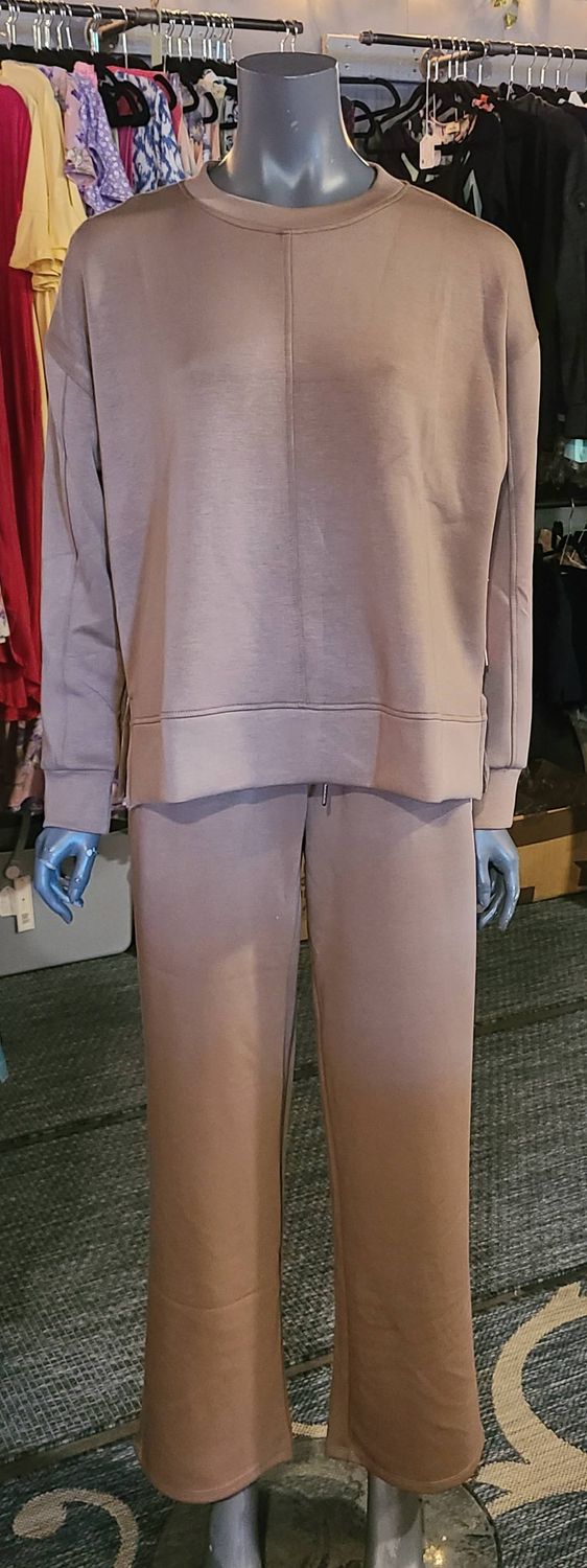 Mocha Silky Soft Sweatpants with Pockets
