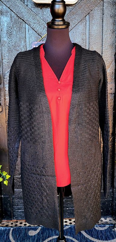 Black Cardigan with Pockets