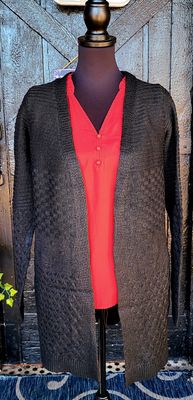 Black Cardigan with Pockets