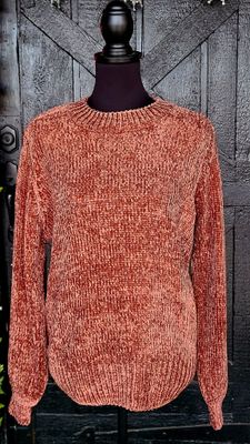 Zenana Brown Chenille Sweater