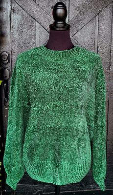 Zenana Hunter Green Chenille Sweater
