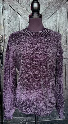 Zenana Black Chenille Sweater