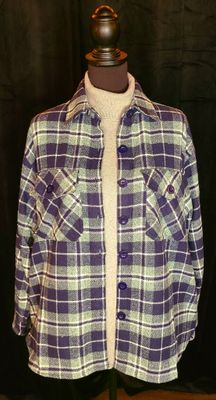 Navy and Green Shacket with Pockets