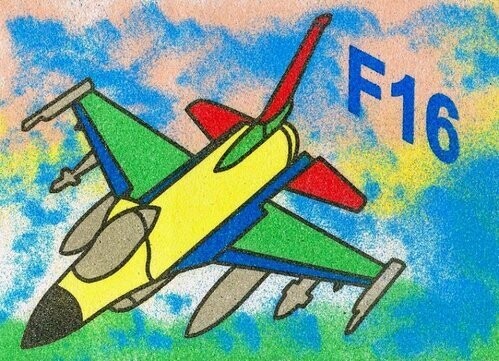 Flugzeug Sandbild
