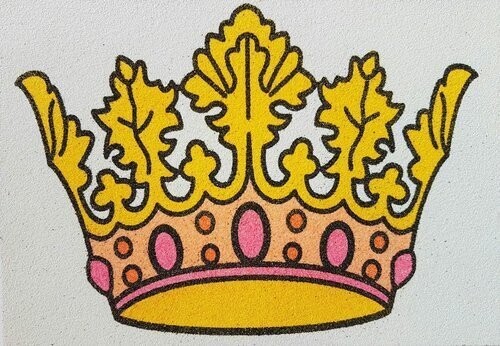 Krone Sandbild
