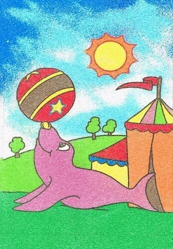 Zirkus Sandbild