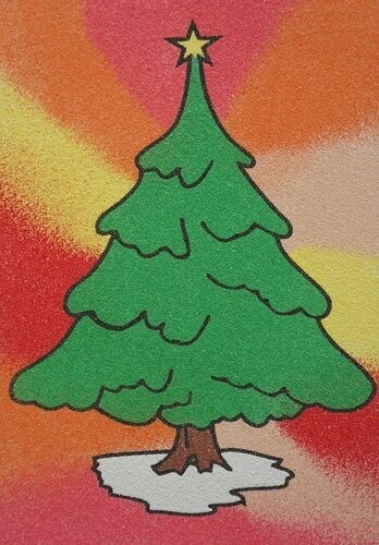 Tannenbaum Sandbild