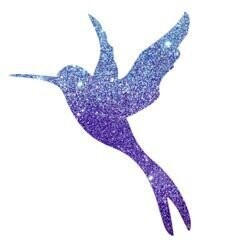 Königlicher Kolibri Glitzer Tattoo