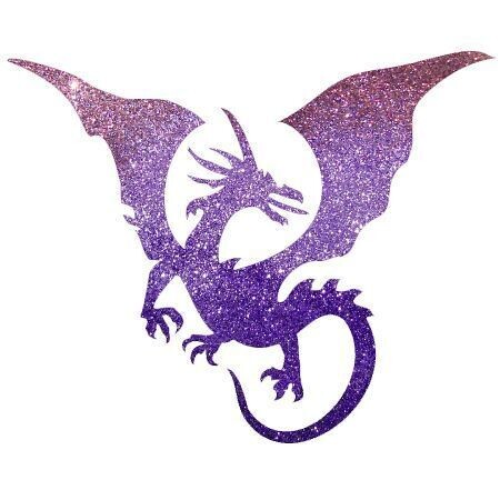Fliegender Drache Glitzer Tattoo