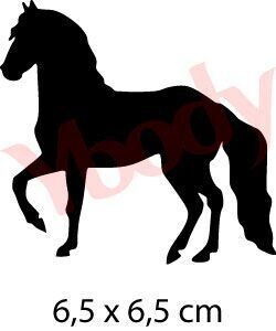 Pferd ganz Glitzer Tattoo 6,5x6,5 cm