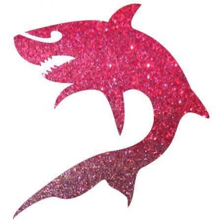 Hai seitlich Glitzer Tattoo