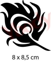 Pfauenfeder Glitzer Tattoo