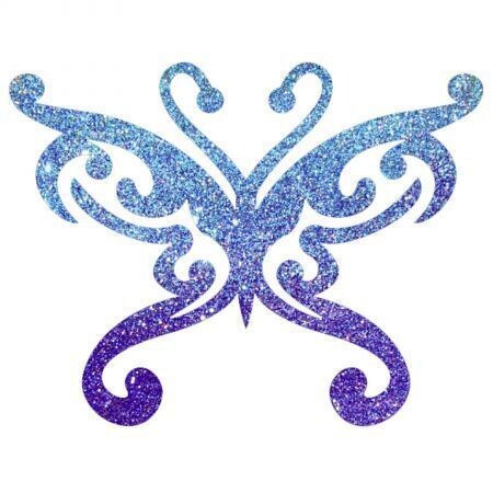 Schmetterling Glitzer Tattoo