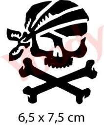 Pirat Totenkopf Glitzer Tattoo