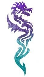 Wilder Drache Glitzer Tattoo