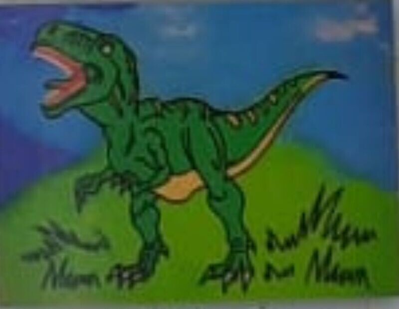 Dinosaurier Sandbild