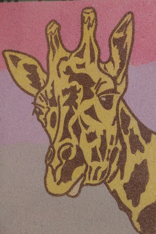 Giraffe Sandbild