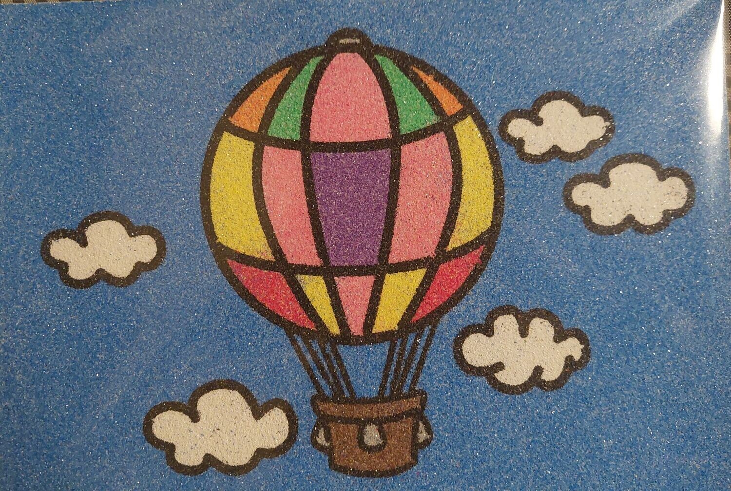 Heißluftballon Sandbild
