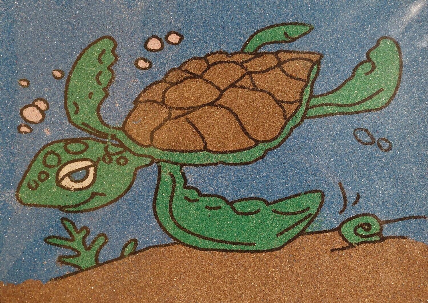 Schildkröte Sandbild