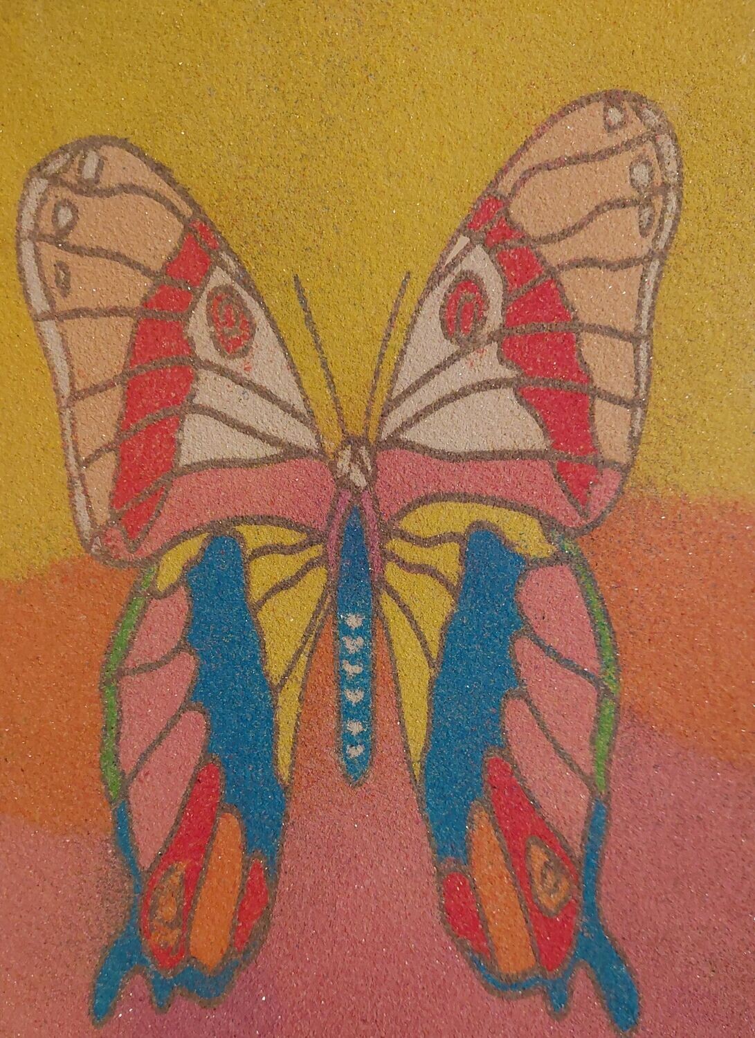 Schmetterling Sandbild