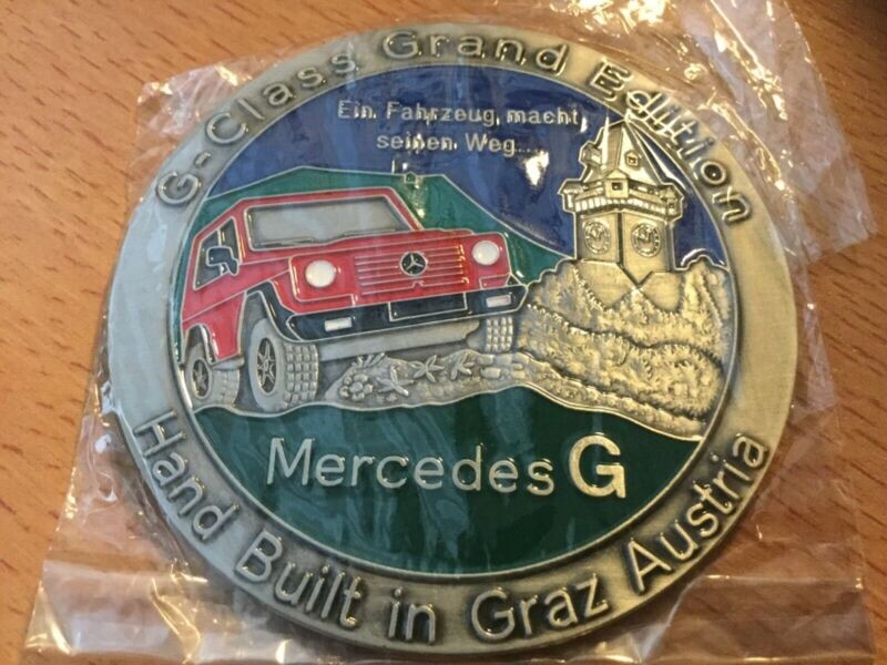 ///**G Klasse Mercedes G Modell Emblem Abzeichen Plakette G-Klasse Schöckl GrandEdition Silber