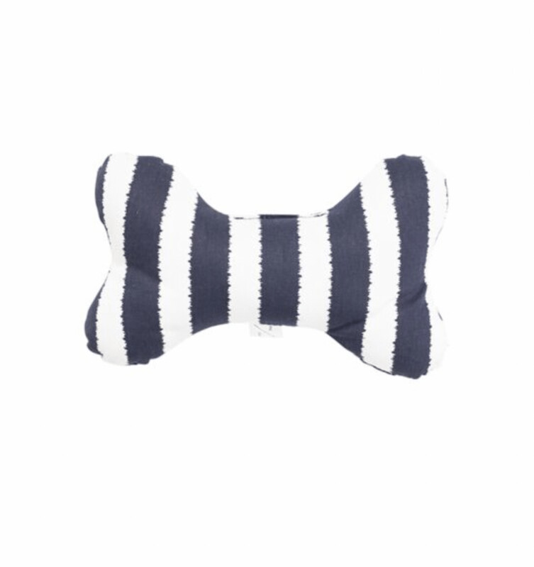 Mog and Bone Soft Toy Bone -  NAVY HAMPTON STRIPE