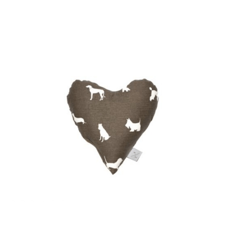 Mog and Bone heart shaped soft toy - MOCHA DOG