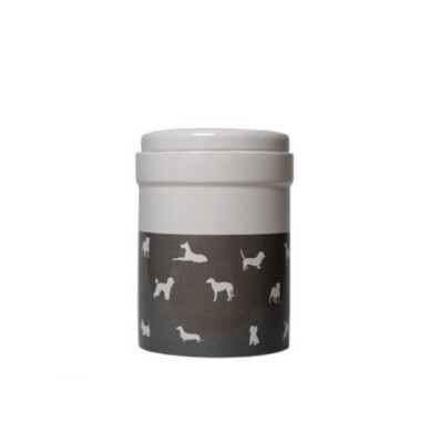 Mog and Bone Ceramic Treat Canister - MOCHA DOG
