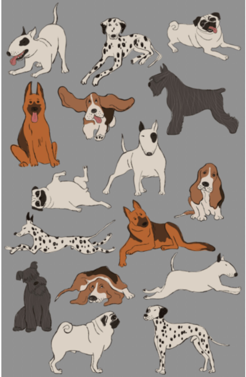 Tea Towel - DOG BREEDS