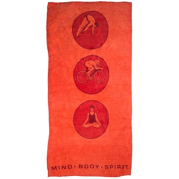Microfibre Printed Yoga/Pilates Towel -Red