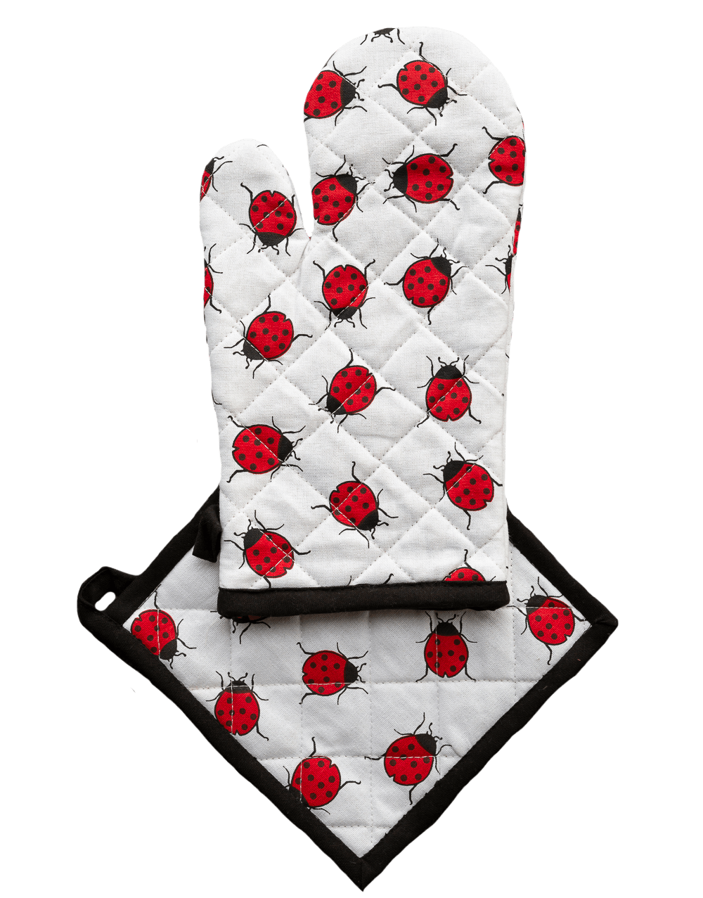 Oven Mitten and Pot Holder Set  LADY BUG