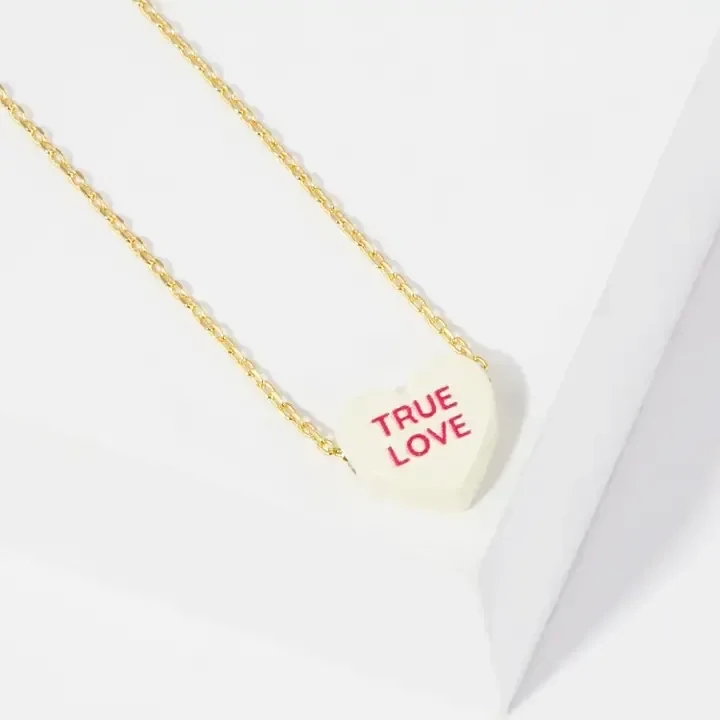 Candy Heart Necklace - Gold Dipped
