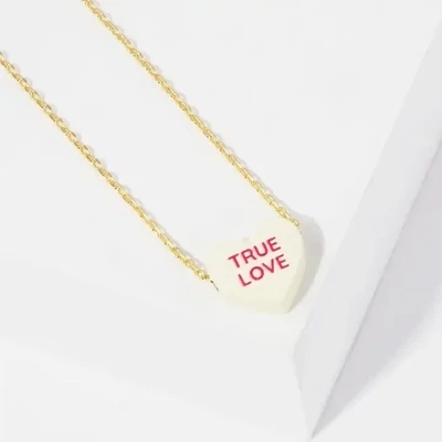 Candy Heart Necklace - Gold Dipped