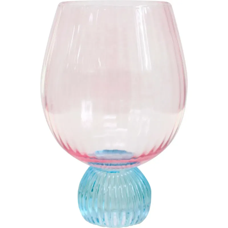 Bubble Ball Glass Pink/turquoise