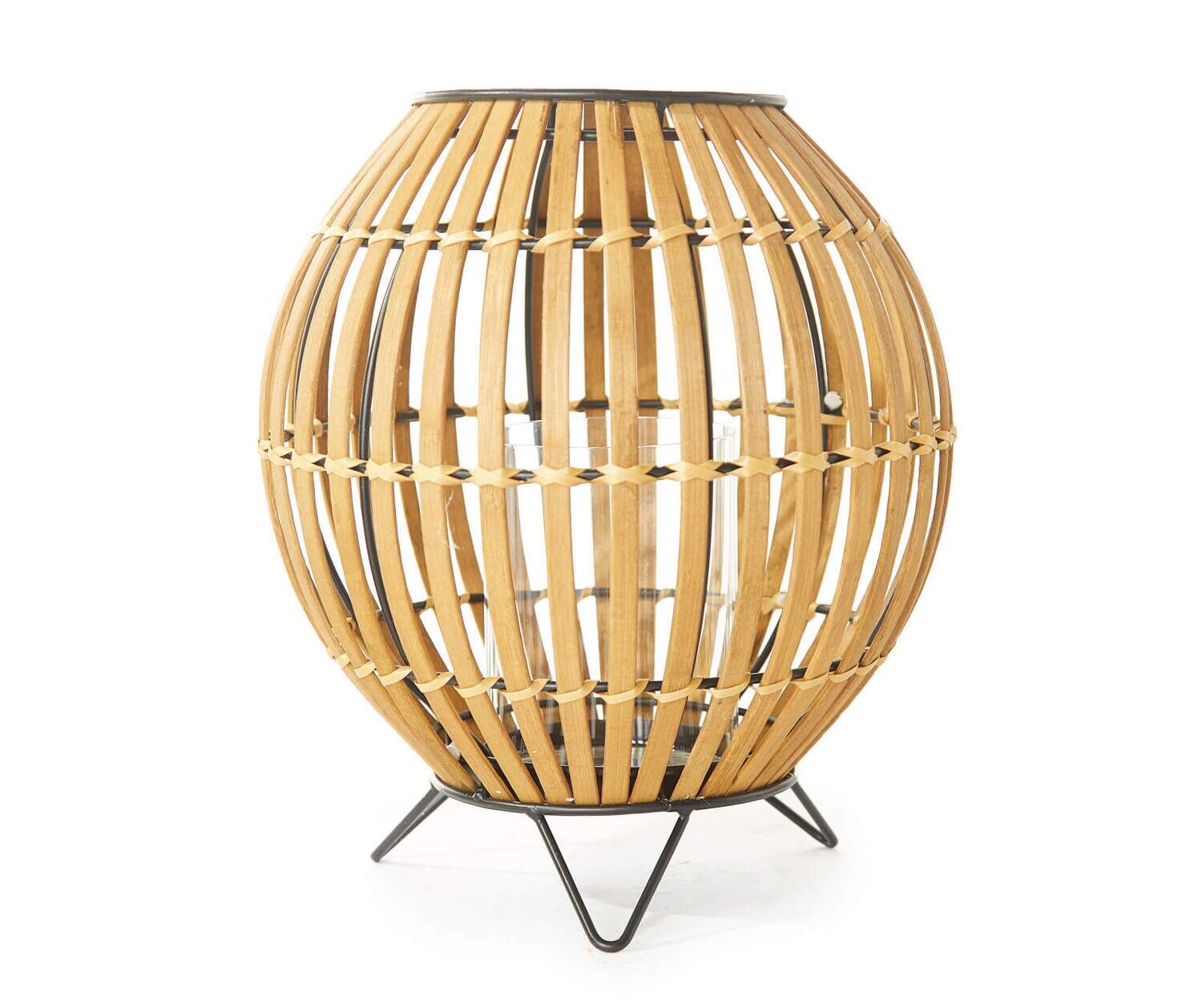 Oval Raised Bamboo Lantern