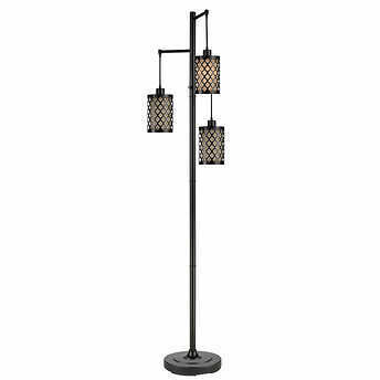 Black 3-Pendant Floor Lamp with multiple shade choices