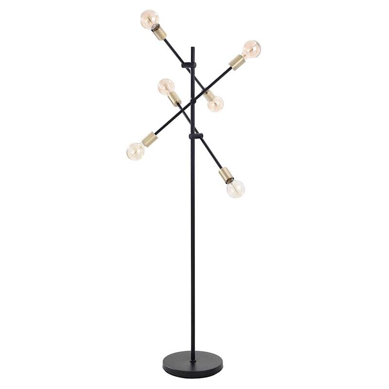 6-Socket Sputnick Floor Lamp with Adjustable Arms