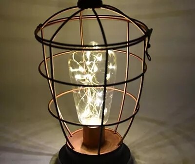 9.6" Edison Bulb Cage Lantern