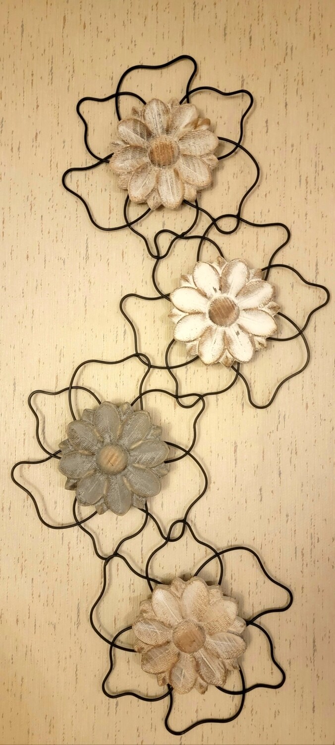 Wire Frame 4 Flowers