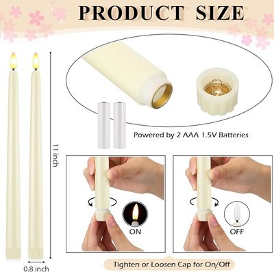 LED Taper Candles (Ivory)