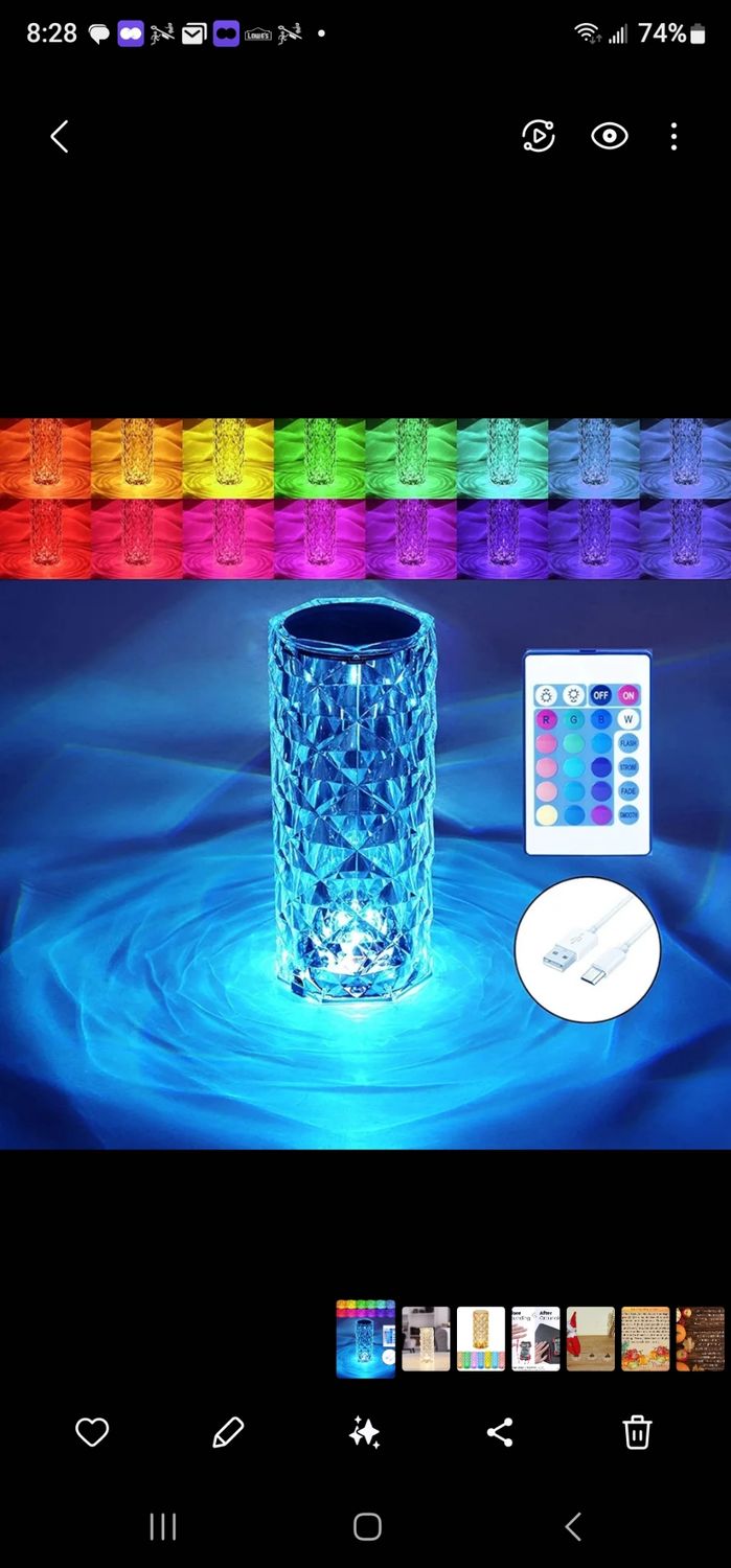 LED Crystal Table Lamps