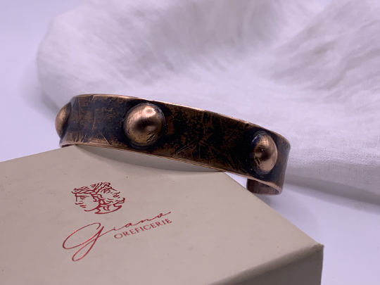 Bracciale “ Menerva Lux” Bronzo Pezzo Unico Fatto a mano