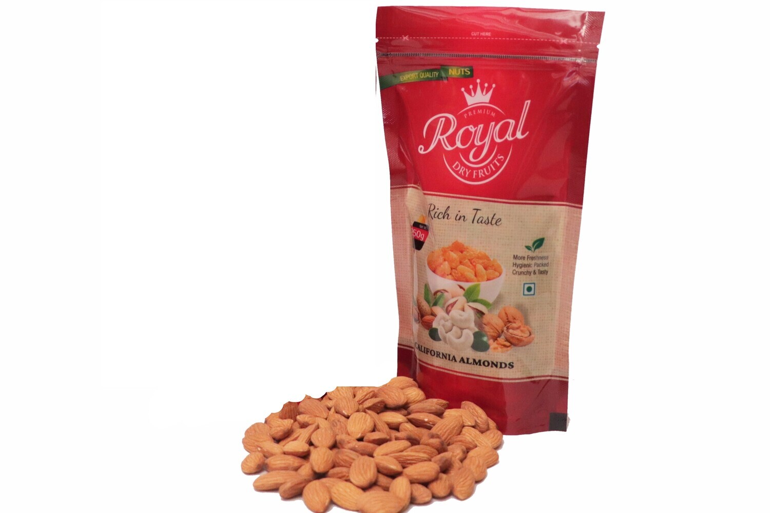 Premium Royal Dryfruits California Almonds 250g