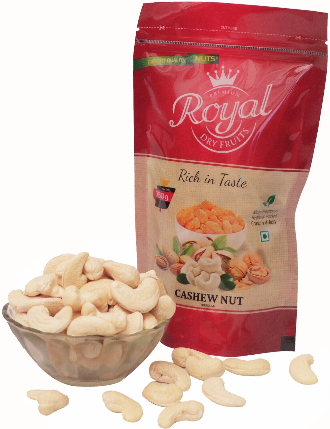 Premium Royal Dryfruits Cashewnuts Standard w320 (250g)
