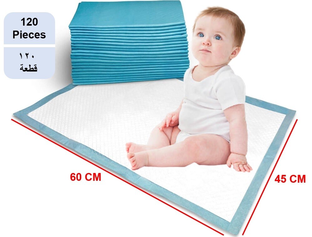 120 Pieces Packed in 4 Pouch Cherry Medical Supply 60 cm x 45 cm Disposable Changing Pads for Baby Soft Ultra Absorbent Waterproof Large Diaper Changing Pad Liners Baby Changing Pad Cover Bed Pads