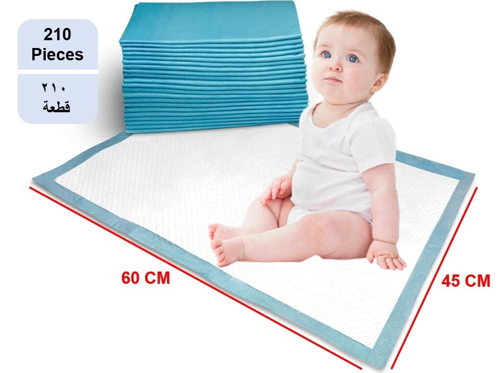 210 Pieces Packed in 7 Pouch Cherry Medical Supply 60 cm x 45 cm Disposable Changing Pads for Baby Soft Ultra Absorbent Waterproof Large Diaper Changing Pad Liners Baby Changing Pad Cover Bed Pads