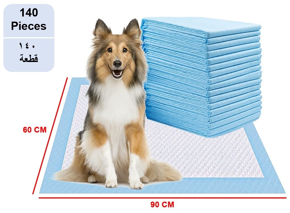 140-Pieces Packed in 14 Pouches Cherry Medical Supply 60 cm x 90 cm XL Pet Training Pads &amp; Puppy Pads Super Absorbent Pee Pads for Dogs, Leak-Proof Potty Training Pads for Puppies Cats Rabbits Pet Pad
