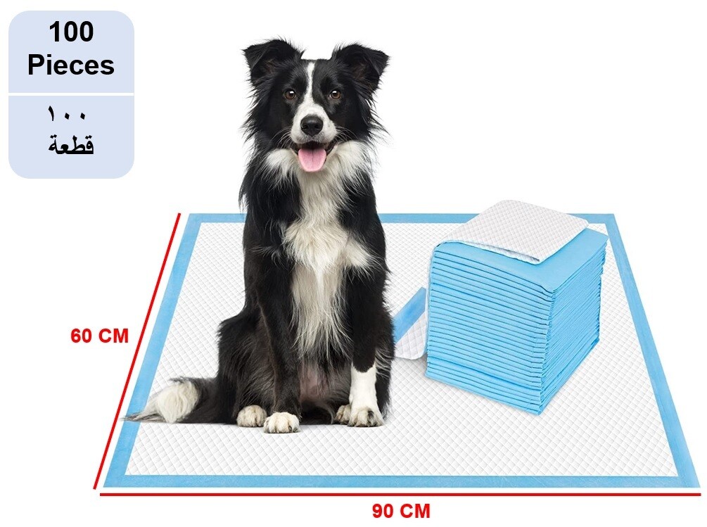 100-Pieces Packed in 10 Pouches Cherry Medical Supply 60 cm x 90 cm XL Pet Training Pads &amp; Puppy Pads Super Absorbent Pee Pads for Dogs, Leak-Proof Potty Training Pads for Puppies Cats Rabbits Pet Pad